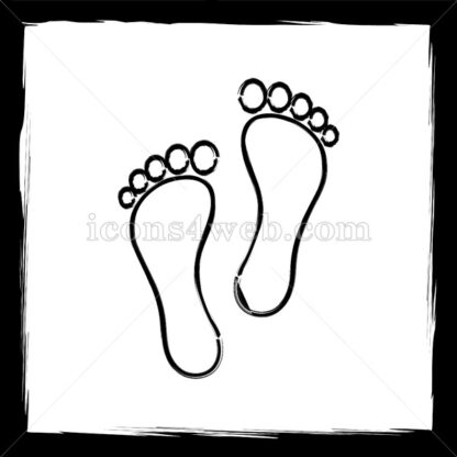 Feet print sketch icon. - Website icons