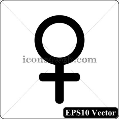 Female sign black icon. EPS10 vector. - Website icons