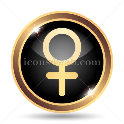 Female sign gold icon. - Website icons
