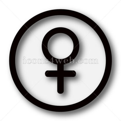 Female sign simple icon. Female sign simple button. - Website icons