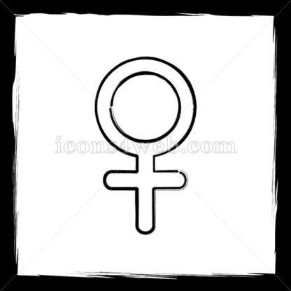 Female sign sketch icon. - Website icons
