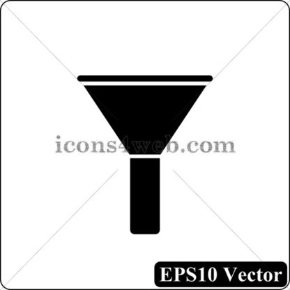 Filter black icon. EPS10 vector. - Website icons