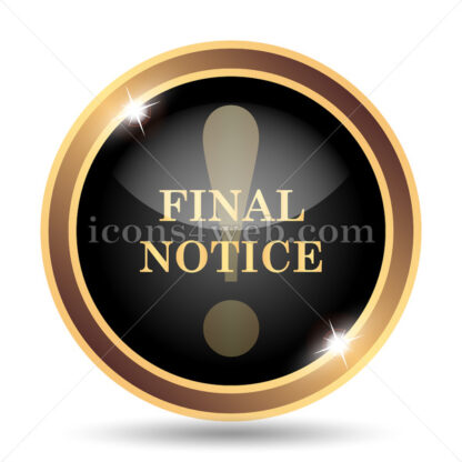 Final notice gold icon. - Website icons