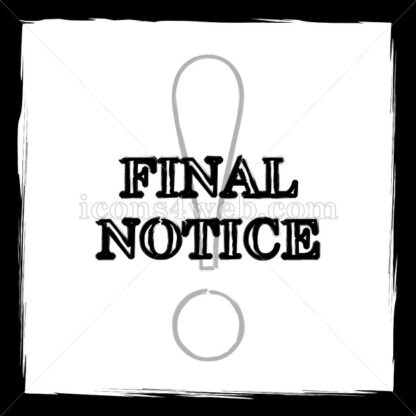 Final notice sketch icon. - Website icons