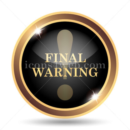 Final warning gold icon. - Website icons