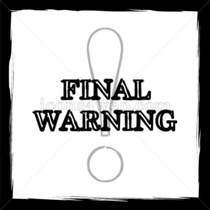 Final warning sketch icon. - Website icons