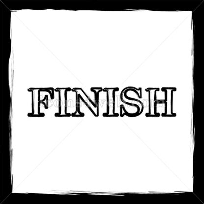 Finish sketch icon. - Website icons