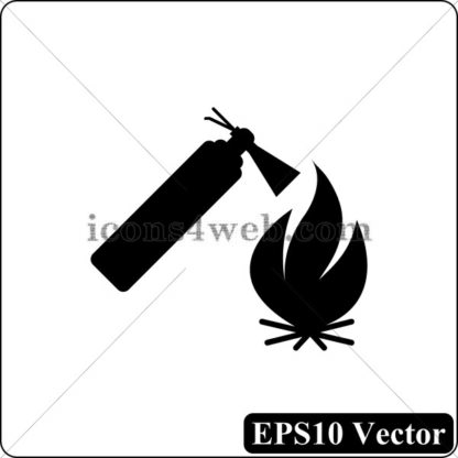 Fire extinguisher black icon. EPS10 vector. - Website icons