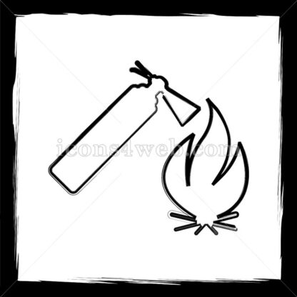 Fire extinguisher sketch icon. - Website icons