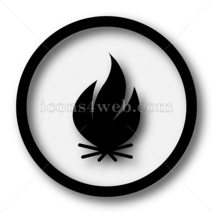 Fire simple icon. Fire simple button. - Website icons