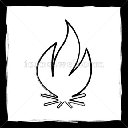 Fire sketch icon. - Website icons