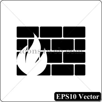 Firewall black icon. EPS10 vector. - Website icons