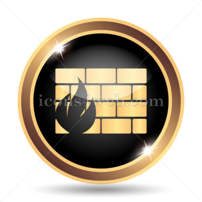 Firewall gold icon. - Website icons