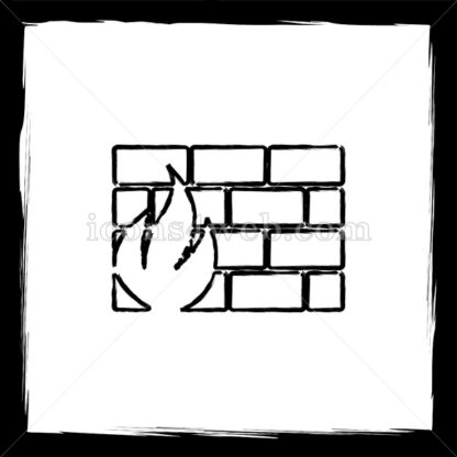 Firewall sketch icon. - Website icons