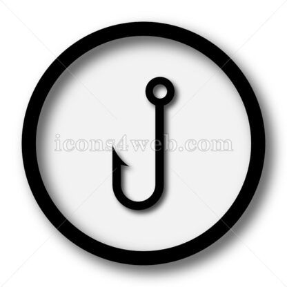 Fish hook simple icon. Fish hook simple button. - Website icons