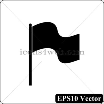 Flag black icon. EPS10 vector. - Website icons