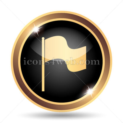 Flag gold icon. - Website icons