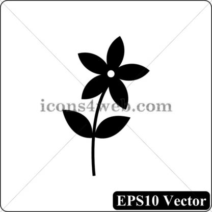 Flower  black icon. EPS10 vector. - Website icons