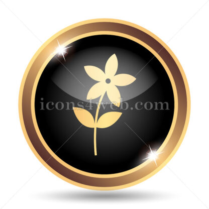 Flower  gold icon. - Website icons