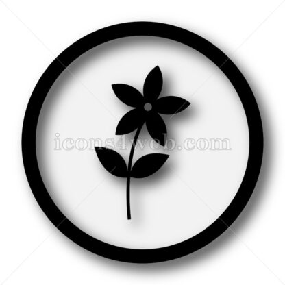 Flower simple icon. Flower simple button. - Website icons
