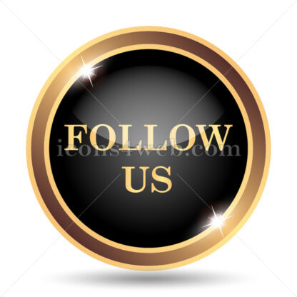 Follow us gold icon. - Website icons