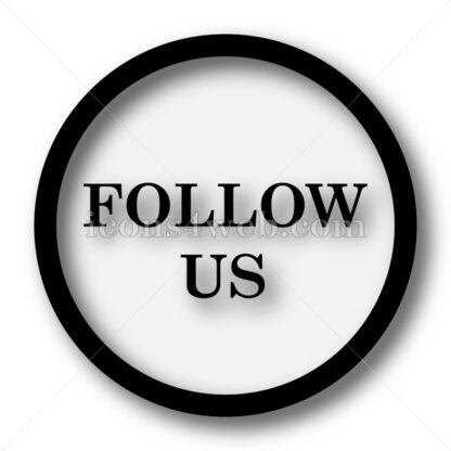 Follow us simple icon. Follow us simple button. - Website icons