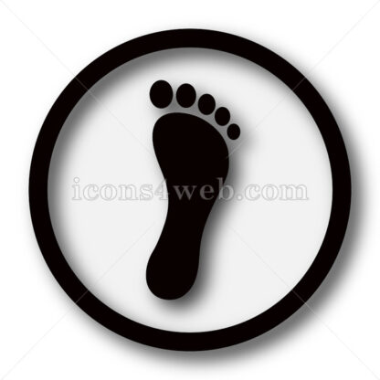 Foot print simple icon. Foot print simple button. - Website icons