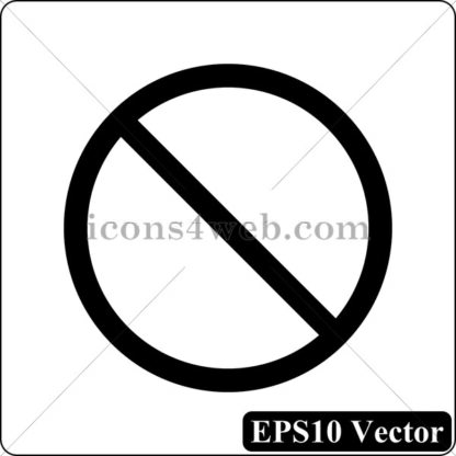 Forbidden black icon. EPS10 vector. - Website icons