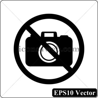 Forbidden camera black icon. EPS10 vector. - Website icons