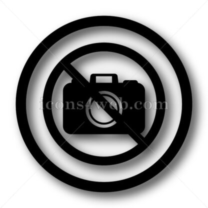 Forbidden camera simple icon. Forbidden camera simple button. - Website icons
