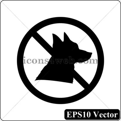 Forbidden dogs black icon. EPS10 vector. - Website icons