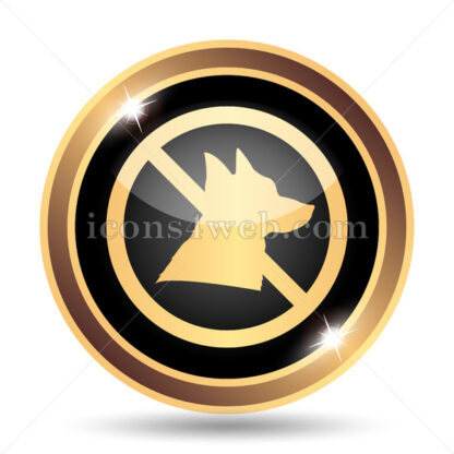 Forbidden dogs gold icon. - Website icons