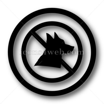 Forbidden dogs simple icon. Forbidden dogs simple button. - Website icons