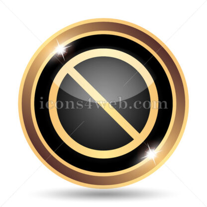 Forbidden gold icon. - Website icons