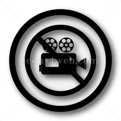 Forbidden video camera simple icon button. - Icons for website