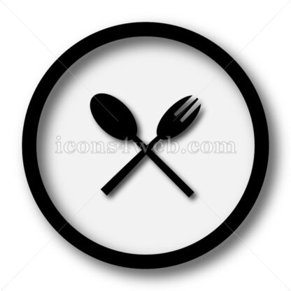 Fork and spoon simple icon. Fork and spoon simple button. - Website icons