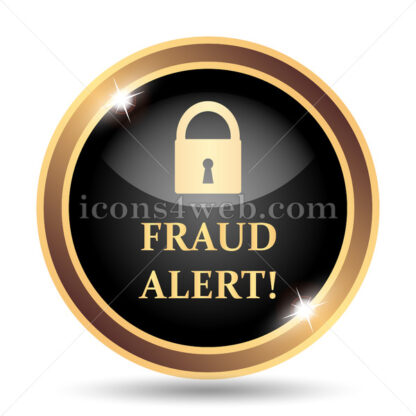 Fraud alert gold icon. - Website icons
