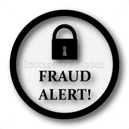 Fraud alert simple icon. Fraud alert simple button. - Website icons