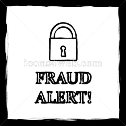 Fraud alert sketch icon. - Website icons