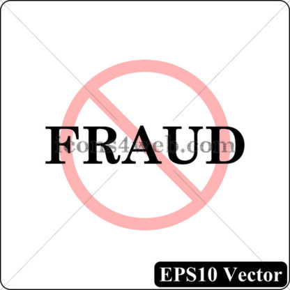 Fraud forbidden black icon. EPS10 vector. - Website icons