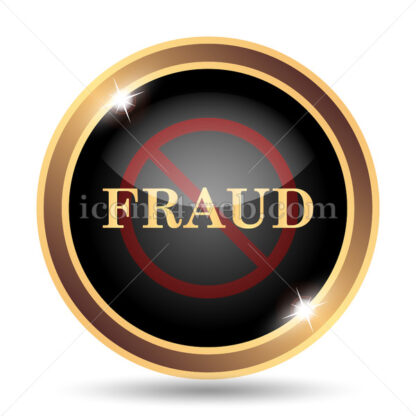 Fraud forbidden gold icon. - Website icons