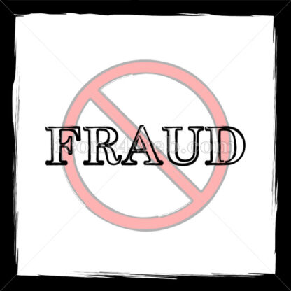 Fraud forbidden sketch icon. - Website icons
