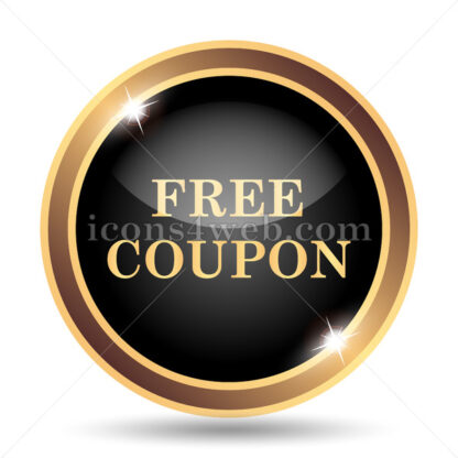 Free coupon gold icon. - Website icons