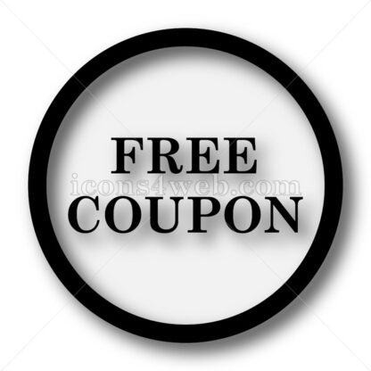 Free coupon simple icon. Free coupon simple button. - Website icons