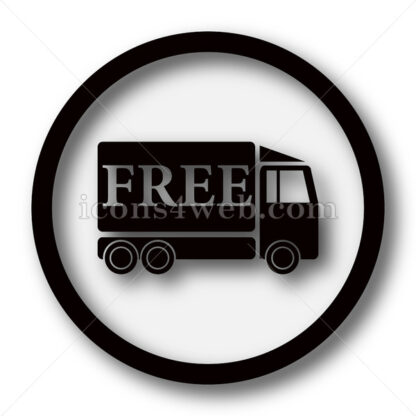 Free delivery truck simple icon. Free delivery truck simple button. - Website icons