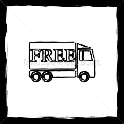 Free delivery truck sketch icon. - Website icons