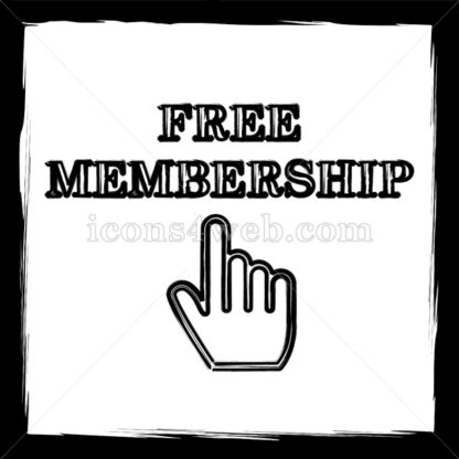 Free membership sketch icon. - Website icons