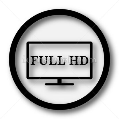 Full HD simple icon. Full HD simple button. - Website icons