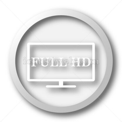 Full HD white icon. Full HD white button - Website icons