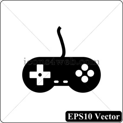 Gamepad black icon. EPS10 vector. - Website icons